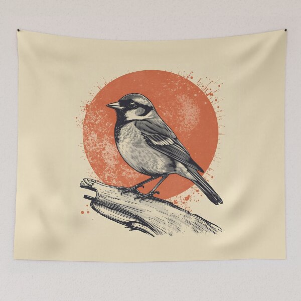 Item preview, Charming Sparrow – Nature-Inspired Bird Illustration designed and sold by Art-Design-EM.