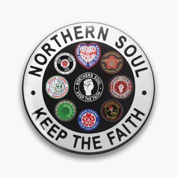 Item preview, Northern Soul , Keep the Faith , Badges, Stoke, Wigan, Manchester, Blackpool, designed and sold by Surfer Dave Designs.