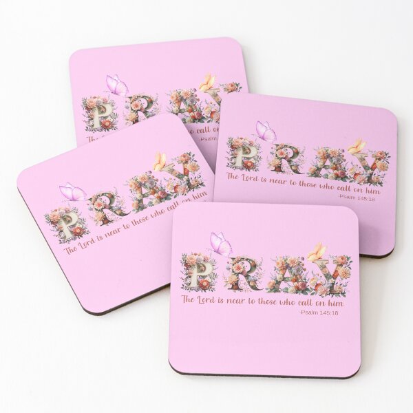 Artikelvorschau, PRAY Floral Christlicher Bibelvers – Psalm 145:18 Gebetskunstwerk entworfen und verkauft von AmenAlways.