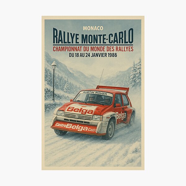 Item preview, 1986 Monte Carlo Rally Classic. designed and sold by Racing Art Store 2025.