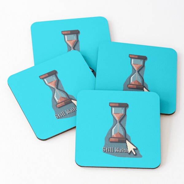 Item preview, Still Waiting – Retro Pixel Art Hourglass Nostalgia Meme Design designed and sold by Chic  Artistry.