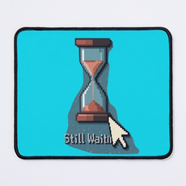 Item preview, Still Waiting – Retro Pixel Art Hourglass Nostalgia Meme Design designed and sold by Chic  Artistry.