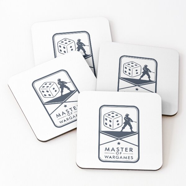 Item preview, Minimalist Board Game Design – “Master of Wargames” Crossed Dice & Soldier Icon designed and sold by VividOrganica.