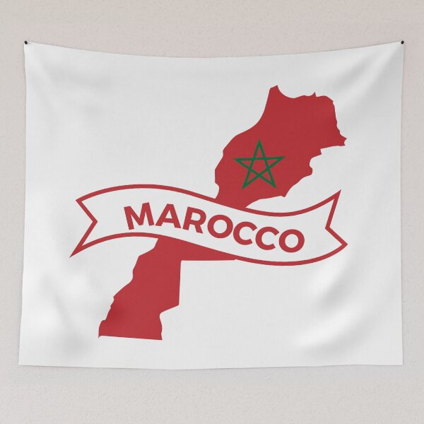 Item preview, Morocco map design designed and sold by Wolagno.
