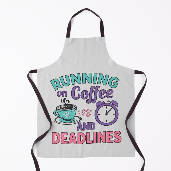 Item preview, Running on Coffee and Deadlines Quote designed and sold by MemeMakersLab.