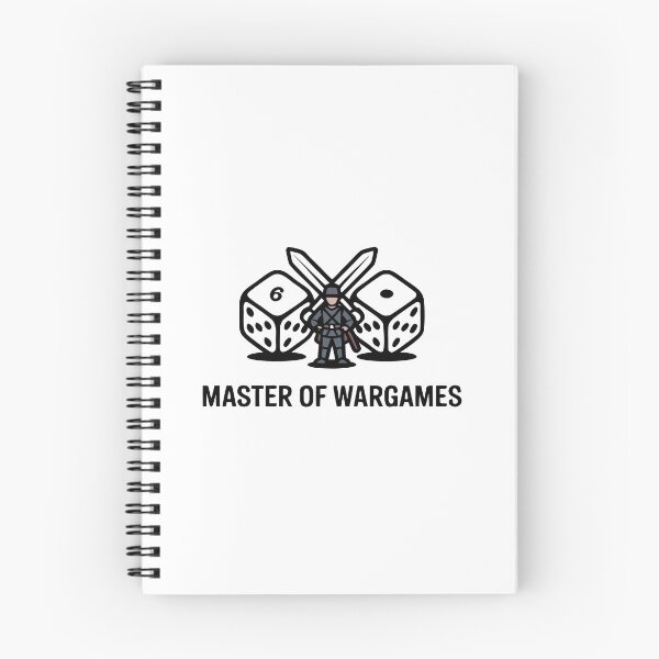 Item preview, Minimalist Board Game Design – “Master of Wargames” Crossed Dice & Soldier Icons designed and sold by VividOrganica.