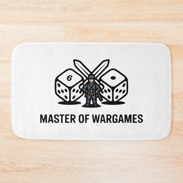 Item preview, Minimalist Board Game Design – “Master of Wargames” Crossed Dice & Soldier Icons designed and sold by VividOrganica.