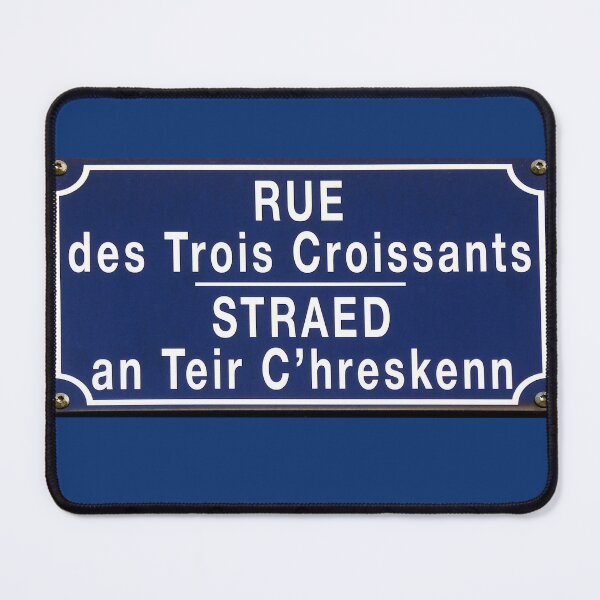 Item preview, Rue des Trois Croissants sign, Nantes, close crop designed and sold by paulboizot.