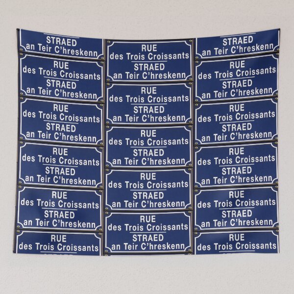 Item preview, Rue des Trois Croissants sign, Nantes, close crop designed and sold by paulboizot.
