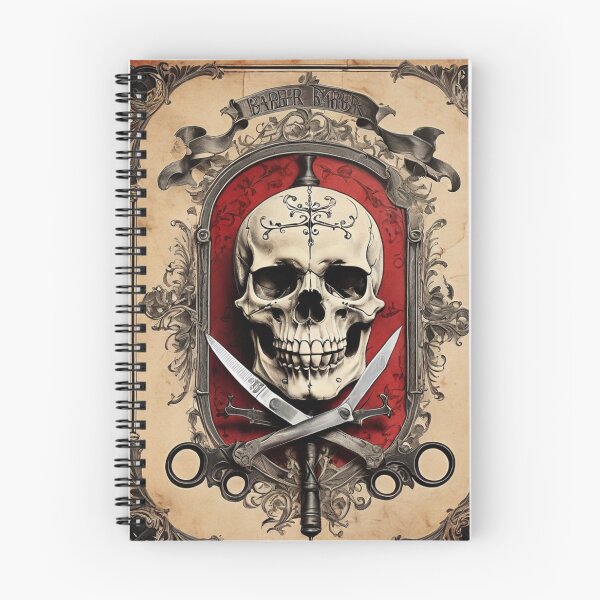 Item preview, Tattoo Barber Poster – Gothic Skull Design designed and sold by Antik by Schulz.
