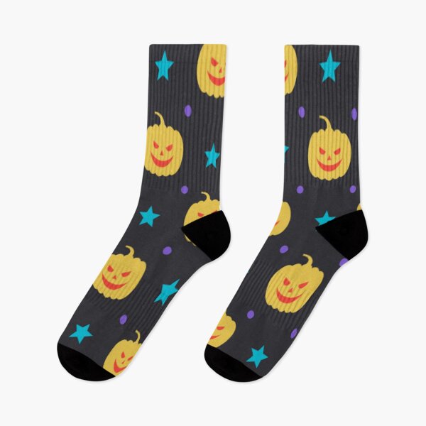 Item preview, halloween pattern 3 pumpkins stars colorful design designed and sold by SmashingDeals.
