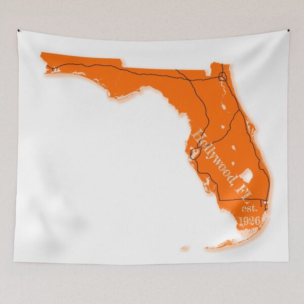 Item preview, Hollywood, FL [Orange] designed and sold by PhilbonianDezin.