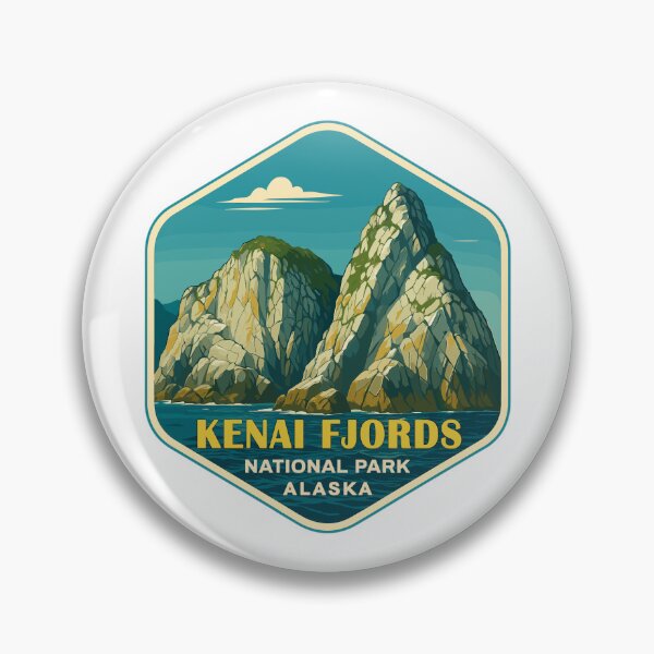 Item preview, Kenai Fjords National Park Retro Glacier Ocean Sticker designed and sold by Ismeal Von.