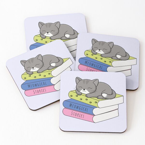 Item preview, Meowgical Stories – Cute Cat Sleeping on Books designed and sold by Vistosa Designs.