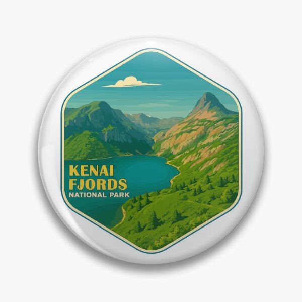 Item preview, Kenai Fjords National Park Retro Glacier Ocean Sticker designed and sold by Ismeal Von.