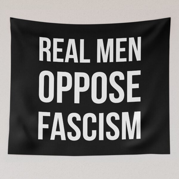 Item preview, Real men oppose fascism  designed and sold by Rachel the Artist .