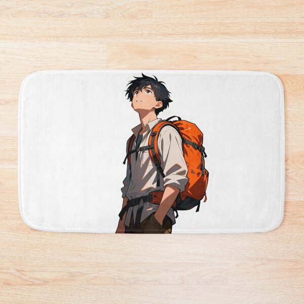 Item preview, Travel boy with orange bag pack  designed and sold by Gurjeetpixelart.