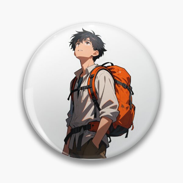 Item preview, Travel boy with orange bag pack  designed and sold by Gurjeetpixelart.