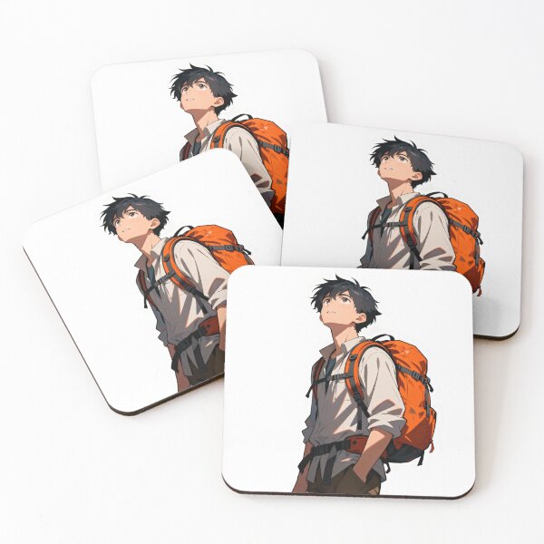 Item preview, Travel boy with orange bag pack  designed and sold by Gurjeetpixelart.