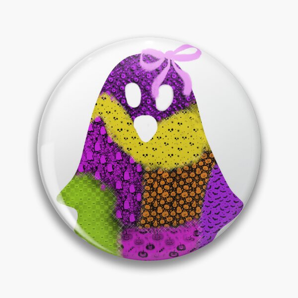 Item preview, Patchwork Halloween Ghost Bold Spooky Cute Ghost Design designed and sold by baucestudio.