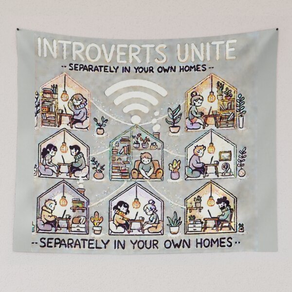 Item preview, Introverts Unite Separately Funny Quote designed and sold by MemeMakersLab.