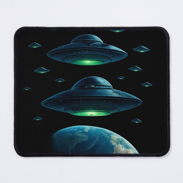 Item preview, UFO Fleet Over Earth – Epic Alien Cosmic Invasion Design designed and sold by DjokosDisigns.