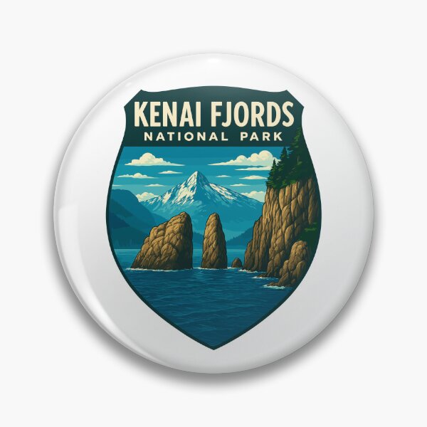 Item preview, Kenai Fjords National Park Retro Glacier Ocean Sticker designed and sold by Ismeal Von.