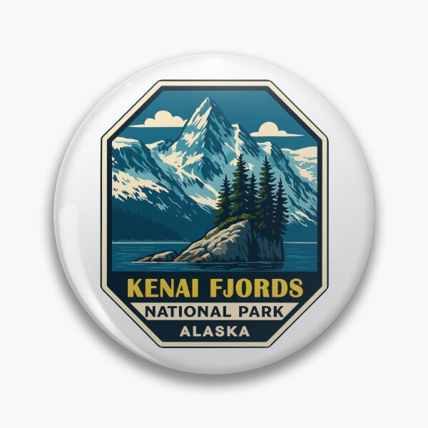 Item preview, Kenai Fjords National Park Retro Glacier Ocean Sticker designed and sold by Ismeal Von.
