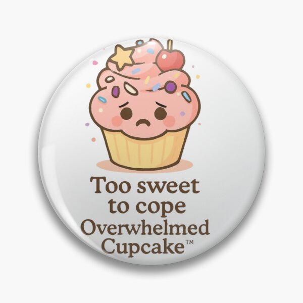 Item preview, Overwhelmed Cupcake™ – Pastel Parody Dessert Design designed and sold by VibeCraft3.