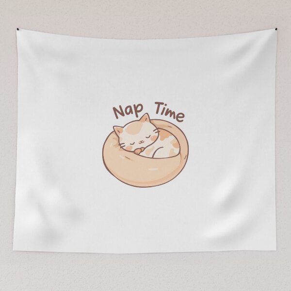 Item preview, Nap Time – Sleepy Cat Illustration designed and sold by Merch By Style.