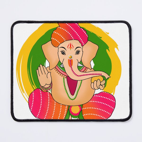 Item preview, Lord Ganesha digital painting designed and sold by CanvasCharmHub.
