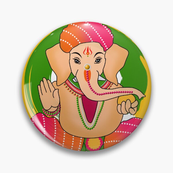 Item preview, Lord Ganesha digital painting  designed and sold by CanvasCharmHub.