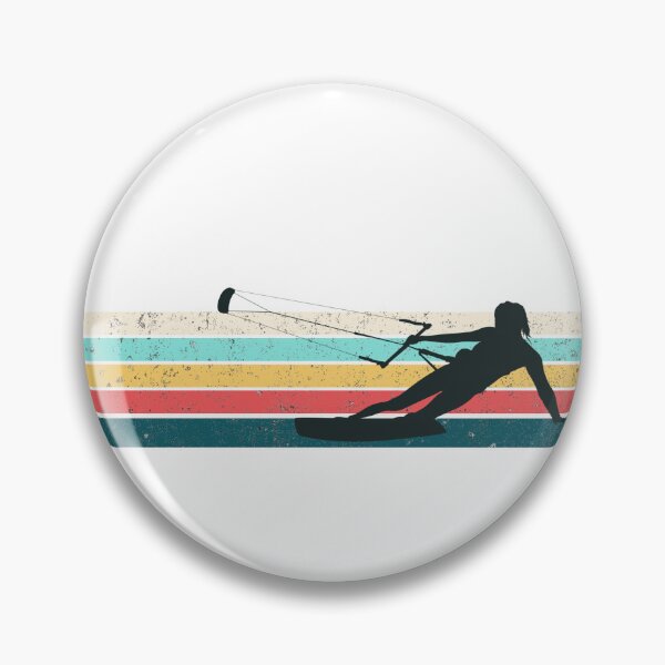Item preview, Kitesurfing Girl , Retro Kitesurf vintage stripe designed and sold by Surfer Dave Designs.