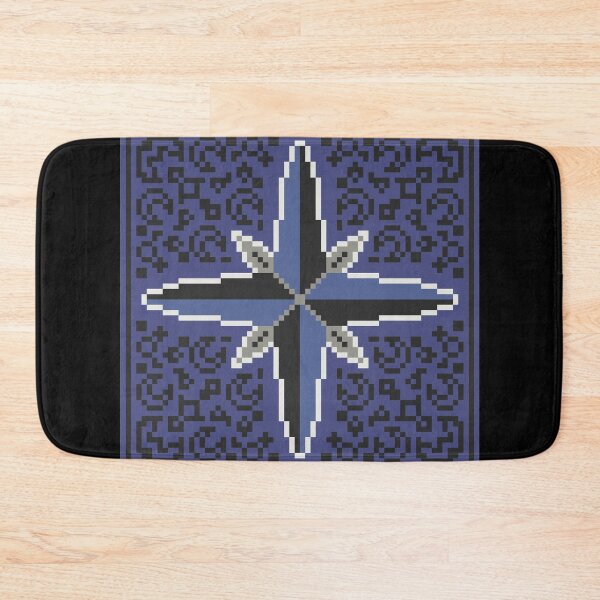 Item preview, Blue Pixel Art Compass Rose designed and sold by FlyingJackalope.