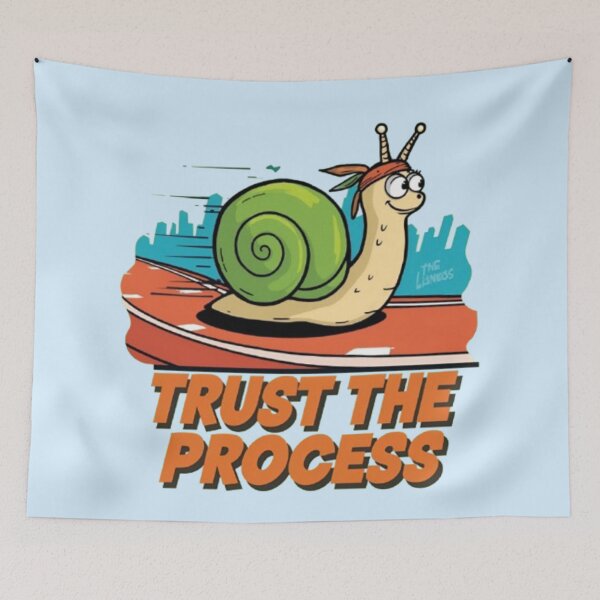 Item preview, Trust the Process Snail Motivation Quote designed and sold by MemeMakersLab.