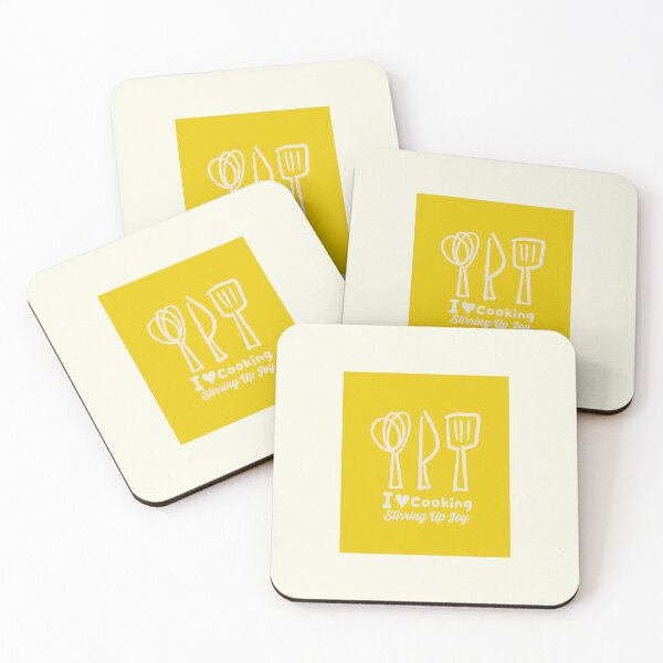 Item preview, I ♥ Cooking – Stirring Up Joy Kitchen Design-Yellow version designed and sold by Novel Works Studio.