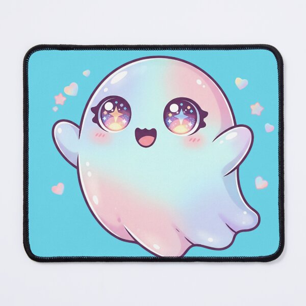 Item preview, Cute Kawaii Ghost with Big Eyes – Transparent Vector Design designed and sold by Nuvra Clothing.