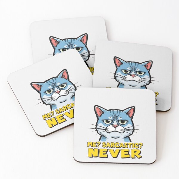 Item preview, Sarcastic Cat Meme – Me? Never! designed and sold by MemeMakersLab.
