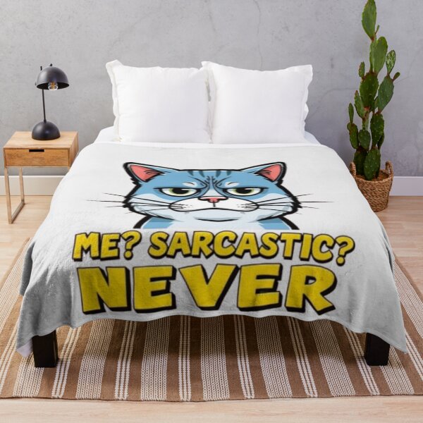 Item preview, Sarcastic Cat Meme – Me? Never! designed and sold by MemeMakersLab.