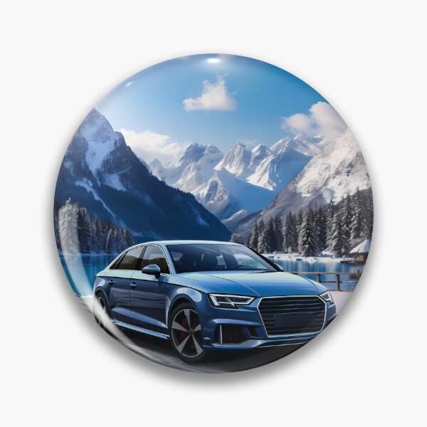 Item preview, Sleek Sedan Shines In Alpine Setting Under Clear Skies designed and sold by RevUpDesign.