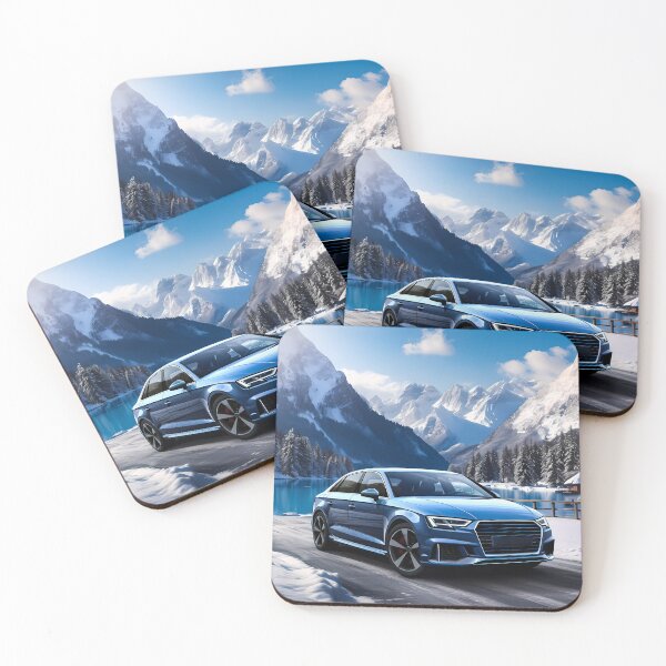 Item preview, Sleek Sedan Shines In Alpine Setting Under Clear Skies designed and sold by RevUpDesign.
