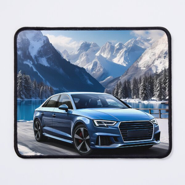 Item preview, Sleek Sedan Shines In Alpine Setting Under Clear Skies designed and sold by RevUpDesign.