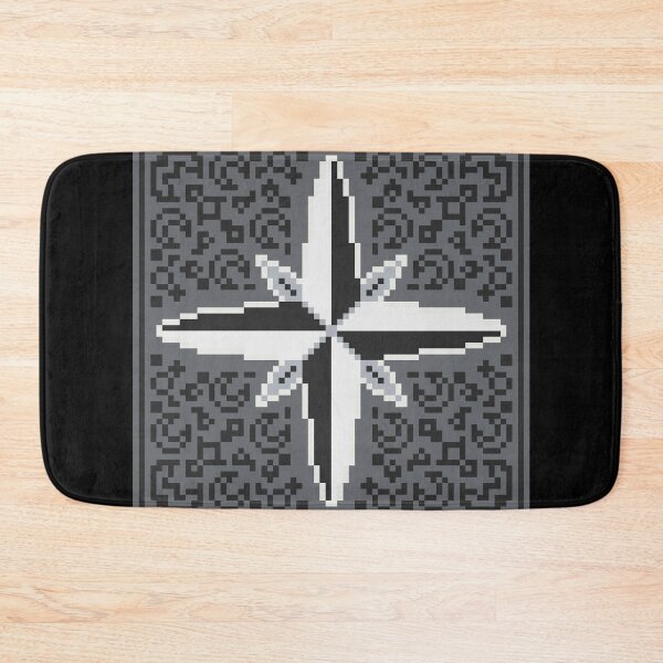 Item preview, Grey Pixel Art Compass Rose designed and sold by FlyingJackalope.