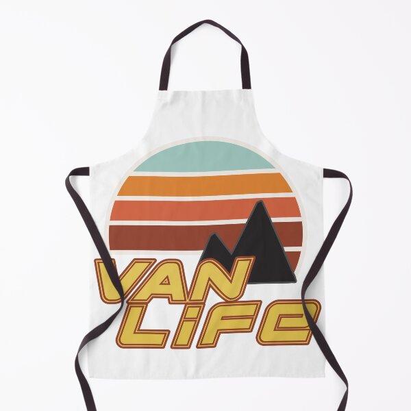 Item preview, Van Life Retro Sunset Mountain Adventure 70's style vintage sunset designed and sold by Surfer Dave Designs.