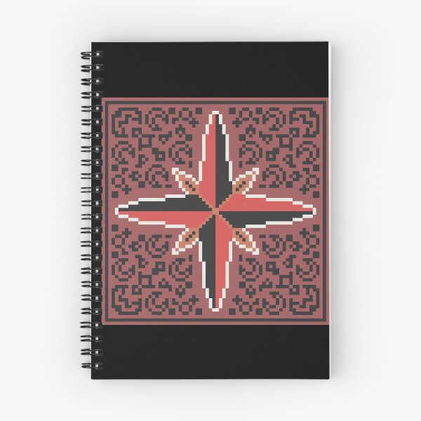 Item preview, Red Pixel Art Compass Rose designed and sold by FlyingJackalope.