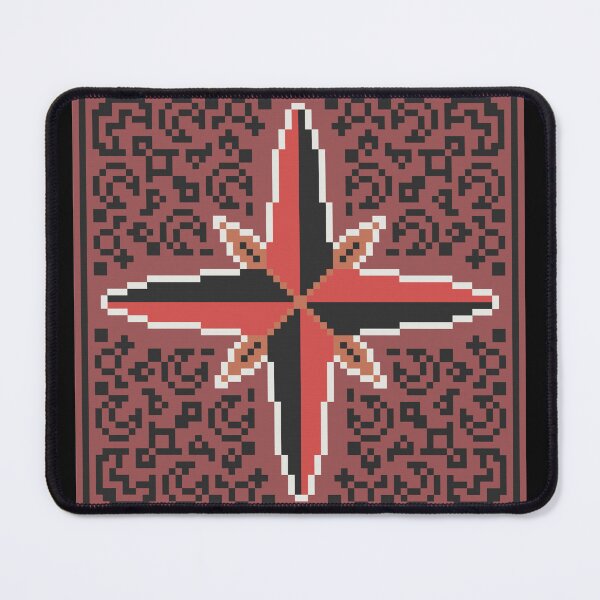Item preview, Red Pixel Art Compass Rose designed and sold by FlyingJackalope.