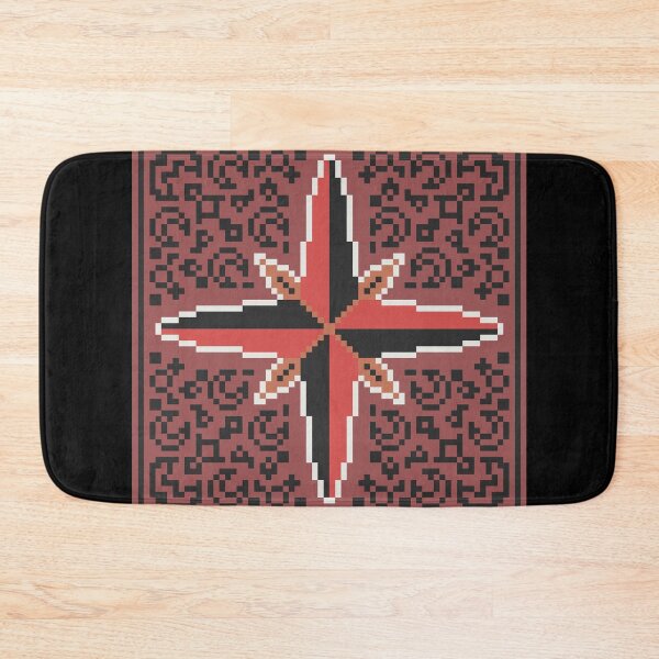 Item preview, Red Pixel Art Compass Rose designed and sold by FlyingJackalope.