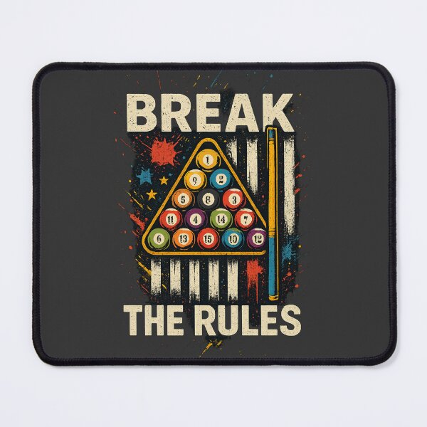Item preview, Break The Rules Billiards American Flag Patriotic Pool  designed and sold by tronictees.