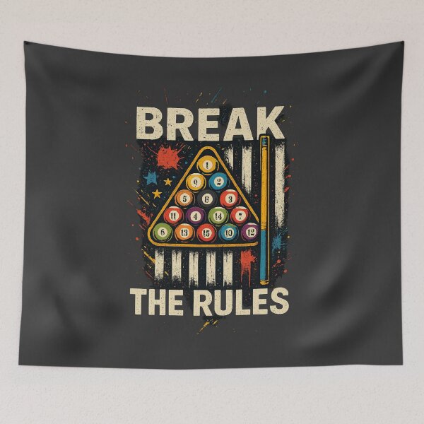 Item preview, Break The Rules Billiards American Flag Patriotic Pool  designed and sold by tronictees.