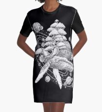 Space Whale Graphic T-Shirt Dress